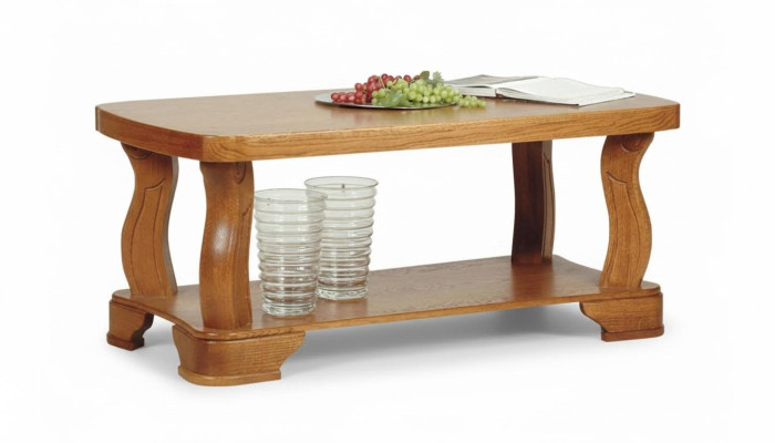 Artisanat Table d'appoint en bois véritable Canapé Table de salon classique