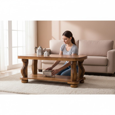 Table basse en bois massif fait main Table d'appoint pour canapé Tables classiques de salon