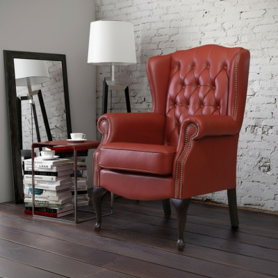 Fauteuil à ailes Fauteuil Club Fauteuil télé Fauteuil Chesterfield Canapé rembourré 1 place Relax