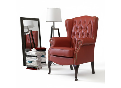 Fauteuil à ailes Fauteuil Club Fauteuil télé Fauteuil Chesterfield Canapé rembourré 1 place Relax