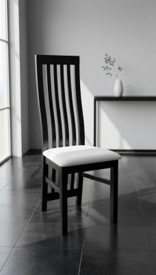 Chaises rembourrées de salle à manger 4x Groupe de chaises Chaises en cuir de suite de conception