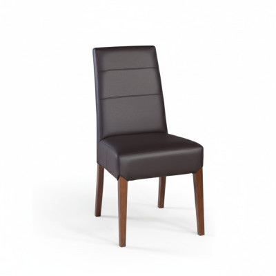 Ensemble de 4 chaises en bois massif et cuir pour salle à manger, chaises de designer, chaises de salle à manger.