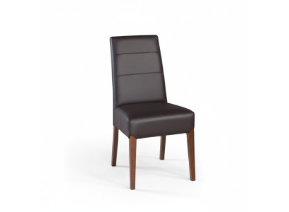 Ensemble de 4 chaises en bois massif et cuir pour salle à manger, chaises de designer, chaises de salle à manger.