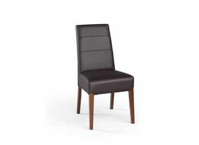 Ensemble de 4 chaises en bois massif et cuir pour salle à manger, chaises de designer, chaises de salle à manger.