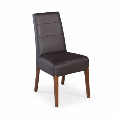 Ensemble de 6 chaises en bois massif et cuir pour la salle à manger, chaises design, chaises de salle à manger.