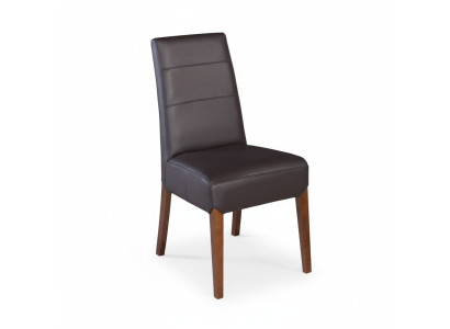 Ensemble de 6 chaises en bois massif et cuir pour la salle à manger, chaises design, chaises de salle à manger.