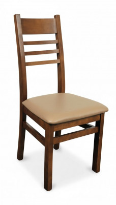 Fauteuil Chaise Design Bois Rembourrage Chaises Modernes Restauration Salle à manger 100% Cuir