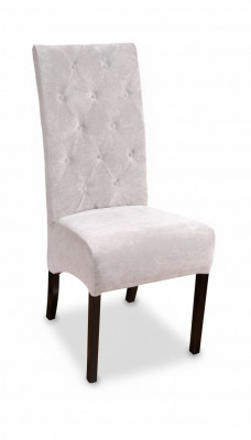 Ensemble de 2 chaises de salle à manger Chesterfield en bois massif design.