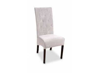Ensemble de 2 chaises de salle à manger Chesterfield en bois massif design.