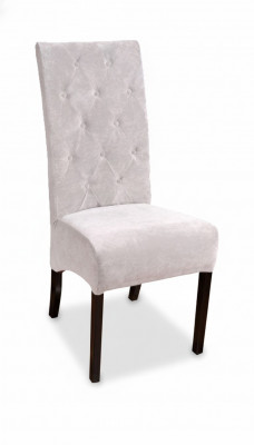 Ensemble de 8 chaises de salle à manger en bois massif Chesterfield Designer, rembourrage de designer