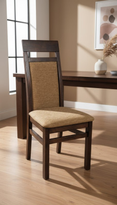 Chaise en tissu modèle Chesterfield Designer Chaise de salle à manger en bois massif Designer Tapisserie Designer