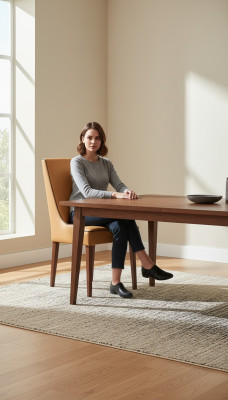 Ensemble de 6 chaises design en cuir avec accoudoirs, chaises rembourrées pour salle à manger gastronomique en bois et cuir.
