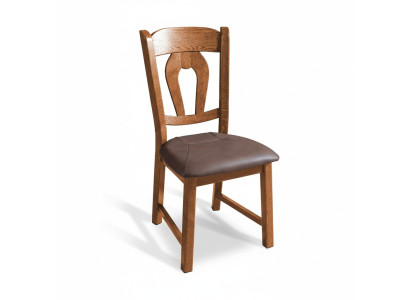 Lehn-Stuhl Massivholz Sessel Holz Stoff Polsterstühle Gastro Design Esszimmer