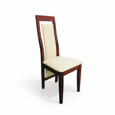 Lehn Fauteuil Chaise en bois massif Chaise à accoudoirs en bois avec sellerie en cuir Design gastronomique
