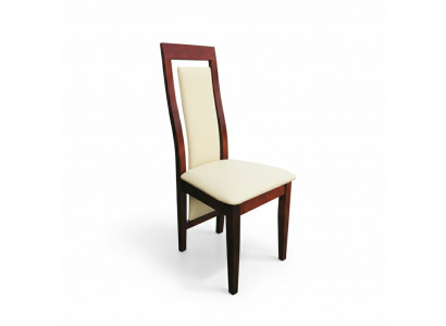 Lehn Fauteuil Chaise en bois massif Chaise à accoudoirs en bois avec sellerie en cuir Design gastronomique