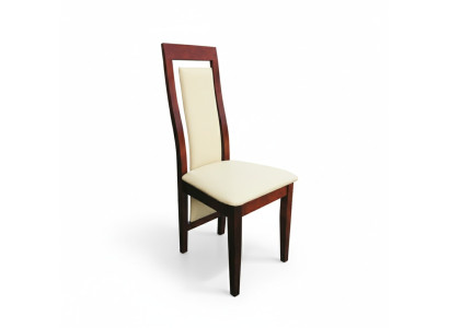 Lehn Fauteuil Chaise en bois massif Chaise à accoudoirs en bois avec sellerie en cuir Design gastronomique