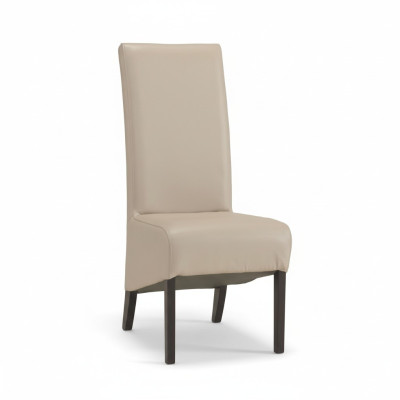 Définissez 6 chaises fauteuils design en bois avec revêtement en cuir pour salle à manger Gastro groupe de chaises.