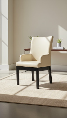 Ensemble de deux chaises rembourrées pour fauteuil design en bois 100% cuir pour salle à manger gastronomique.
