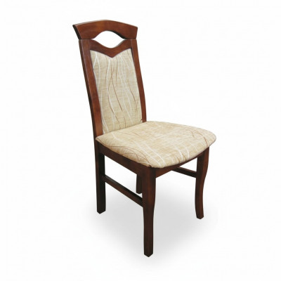 Fauteuil Chaise Design Bois Revêtement Textile Gastro Salle à manger Tissu Chaises Fauteuil