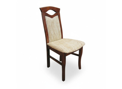 Fauteuil Chaise Design Bois Revêtement Textile Gastro Salle à manger Tissu Chaises Fauteuil