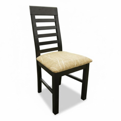 Ensemble de 8 fauteuils de design en textile et bois avec rembourrage pour salle à manger gastronomique.