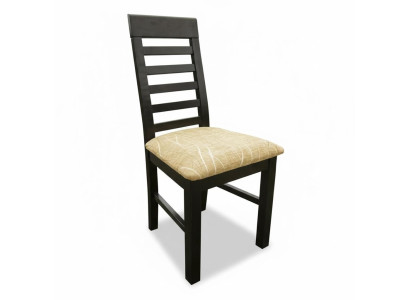 Ensemble de 8 fauteuils de design en textile et bois avec rembourrage pour salle à manger gastronomique.