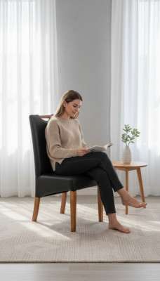 Ensemble de fauteuil design Rembourrage 4x Chaise Bois Chaises en cuir 100% Salle à manger de restauration