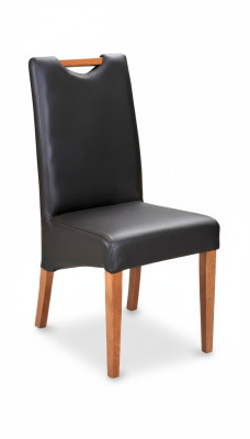 Ensemble de fauteuil design Rembourrage 4x Chaise Bois Chaises en cuir 100% Salle à manger de restauration