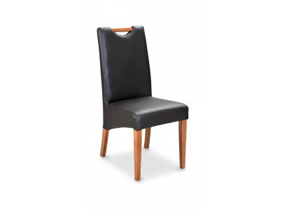 Ensemble de fauteuil design Rembourrage 4x Chaise Bois Chaises en cuir 100% Salle à manger de restauration