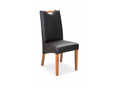 Ensemble de 8 chaises de fauteuil en bois avec revêtement en cuir pour salle à manger gastro