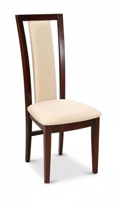 Ensemble de 2 fauteuils design en bois avec revêtement en cuir pour salle à manger de restauration.