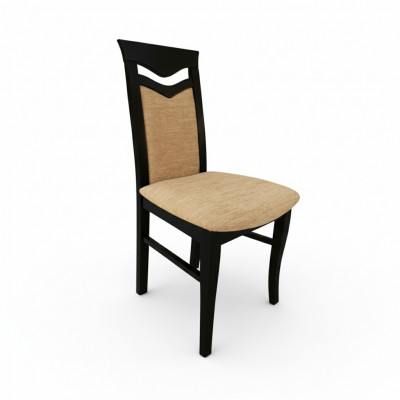 Fauteuil Chaise Designer Bois Tissu Tapisserie Chaises Gastro Salle à manger Textile