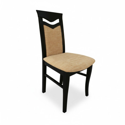 Classique 4x Fauteuil Chaise Designer Bois Tissu Chaises Revêtement Gastro Salle à manger