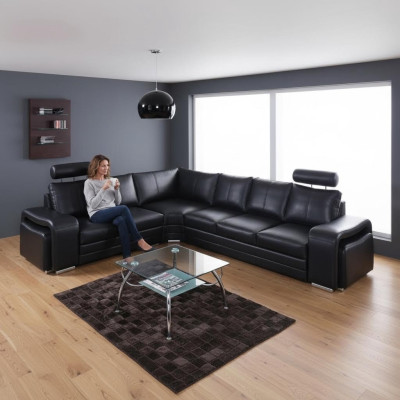 Canapé d'angle Living Landscape Rembourrage Canapé d'angle Canapé Siège Suite Moderne Cuir