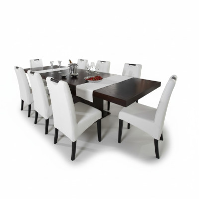 Ensemble complet Table à manger + 4 chaises Salle à manger Set Ess Groupe Table en bois