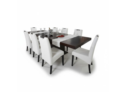 Ensemble complet Table à manger + 4 chaises Salle à manger Set Ess Groupe Table en bois