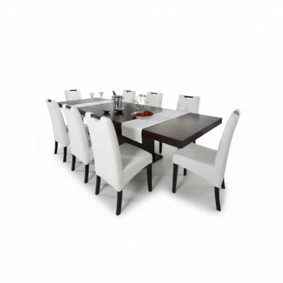 Ensemble complet Table à manger + 6 chaises Ensemble de salle à manger Ess Groupe Table en bois