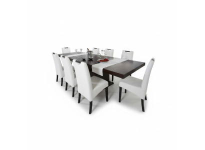 Ensemble complet Table à manger + 6 chaises Ensemble de salle à manger Ess Groupe Table en bois