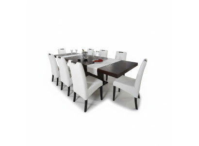 Ensemble complet Table de salle à manger + 8 chaises Ensemble de salle à manger Ess Groupe Table en bois