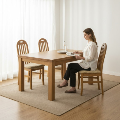 Chaises 10x Ensemble Fauteuil Bois massif Salle à manger Rembourrage Fauteuils Salle à manger Chaise
