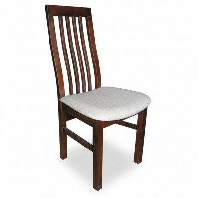Ensemble de 8 chaises de salle à manger en bois massif avec accoudoirs et rembourrage en tissu pour la restauration.