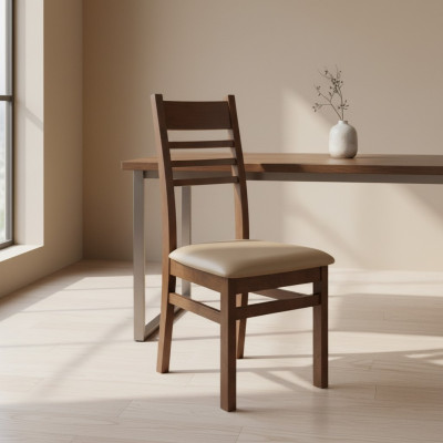 Ensemble de chaises design 2x fauteuil en bois massif Chaises Salle à manger Neuf Rembourrage Gastro