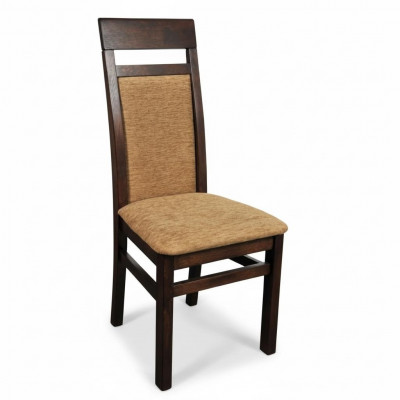 Ensemble de 4 chaises de salle à manger en bois massif avec revêtement en tissu pour salle à manger gastronomique.