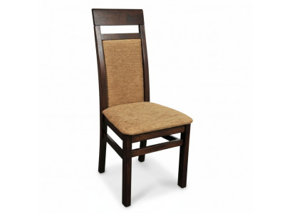 Ensemble de 6 chaises de salle à manger en bois massif avec revêtement en tissu.