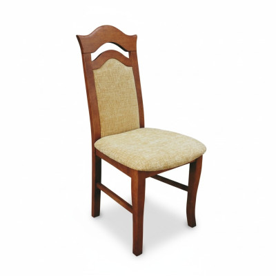 Ensemble de 10 chaises de salle à manger en bois massif avec revêtement en tissu pour la salle à manger gastronomique.