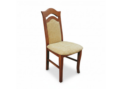 Ensemble de 10 chaises de salle à manger en bois massif avec revêtement en tissu pour la salle à manger gastronomique.