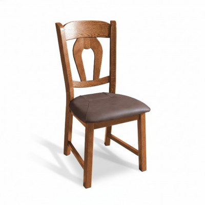 Ensemble de 10 chaises de salle à manger en bois massif avec revêtement en cuir pour la salle à manger ou le restaurant.