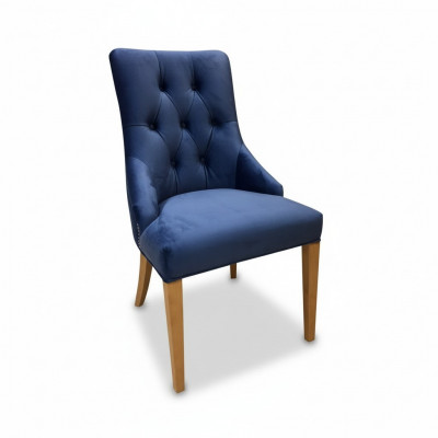 Set de 2 fauteuils en bois massif Chaise de salle à manger Tissu Rembourrage Chaise Gastro Salle à manger