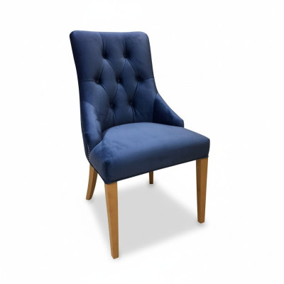 Fauteuil en bois Lehn Chesterfield Chaise Groupe de revêtement en cuir Gastro 8x Ensemble