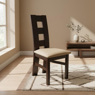 Conception fauteuil bois tissu rembourrage salle à manger cuir chaise gastro